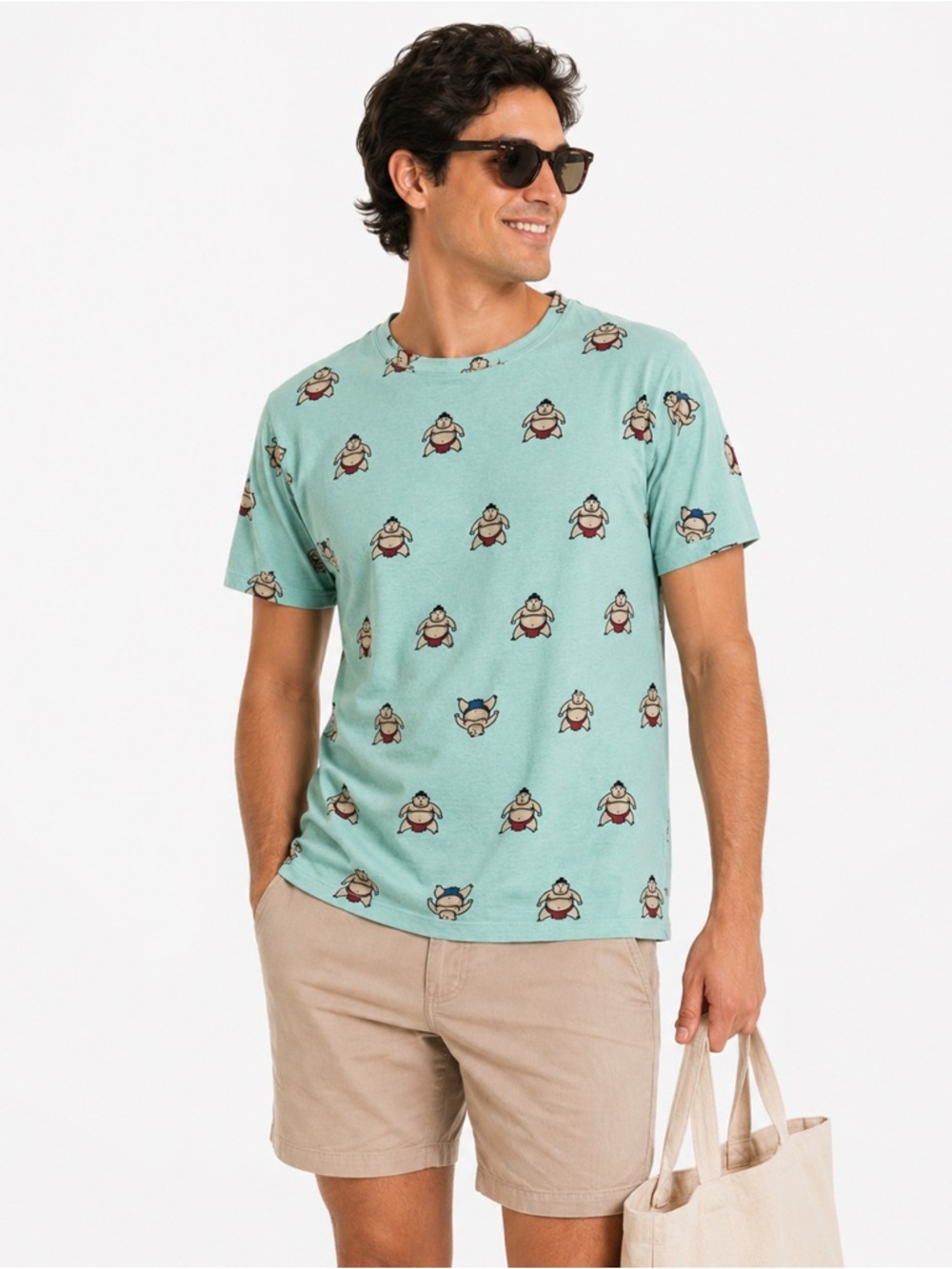 Knicker Bocker Sumo Wrestler Green Short Sleeve T